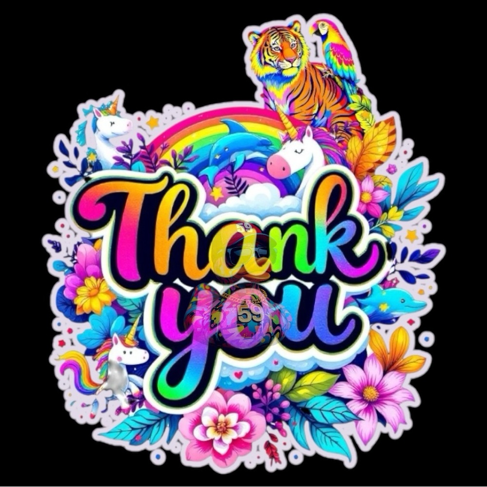 40 Colorful Thank You Sticker pack !